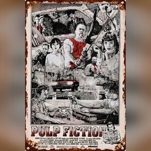 Pulp Fiction Movie Decorative Tin Sign